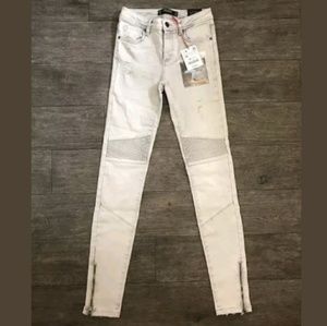 Zara Trafaluc Womens Biker Skinny Jeans Size 2